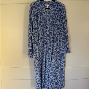 New Aria collection fleece pull over Long Sleeve night gown Dress 2XL pockets